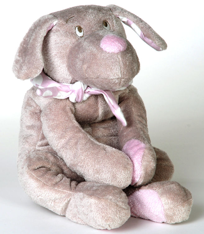  pastel et pastille fifi chien peluche beige rose 30 cm 